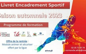 Programme de formations encadrement sportif automne 2023